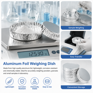 Bac de pesée jetable en aluminium Degao avec poignée 30/42/60 ml pour la pesée de poudres et d'échantillons liquides en laboratoire - Product Image 2