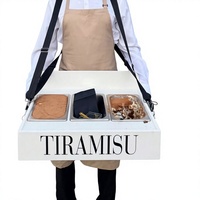 Plateau à gâteau portable élégant et moderne avec sangle, support à dessert pour événements de mariage, plateau à tiramisu et snacks style harnais