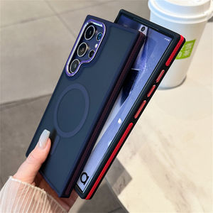 Custodia magnetica opaca di lusso per <span class=keywords><strong>Samsung</strong></span> <span class=keywords><strong>Galaxy</strong></span> S24 <span class=keywords><strong>S22</strong></span> S25 Ultra S23 <span class=keywords><strong>Plus</strong></span> S23 FE per la ricarica Wireless <span class=keywords><strong>Cover</strong></span> antiurto - Product Image 4