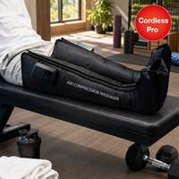 Masseur de jambes à pression d'air Y41 en gros, 3 programmes de massage, thérapie thermique, utilisation sans fil, écran LCD, masseur de jambes gonflable