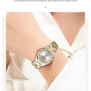 Montre pour femme CURREN 9100, étanche, marque haut de gamme, montre-bracelet élégante pour femme, bracelet en acier inoxydable, montre décontractée pour femme - Product Image 6