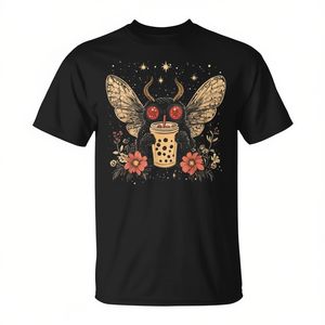 Camiseta estética Kawaii Mothman Bubble Tea Boba Cottagecore - Product Image 2