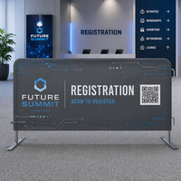 Copertura per Barriere Personalizzata, Recinzione per Controllo Folla, Striscione Pubblicitario per Esterni, OEM, Vendita all'Ingrosso, Resistente ai Raggi UV, Durevole, USA, Regno Unito, Europa