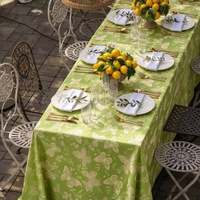 Nappe en polyester jacquard damassé tissé motif papillon, couverture de table réutilisable pour banquets d'hôtel, mariages et événements