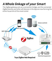 Interrupteur intelligent pour rideau Tuya Zigbee 1 gang, module électrique automatique BLE, porte roulante avec Alexa, Google, Yandex, Alice