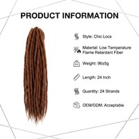 Extension per Capelli Sintetici di Alta Qualità, Dreadlock Sottili Naturali, Trecce all'Uncinetto Chic Locs per Donne di Colore, Vendita all'Ingrosso Professionale