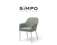 SIMPOLIFESTYLE Mobilier d'extérieur moderne haut de gamme Table de jardin de luxe Fauteuil de balcon en aluminium Tissu SIVA résistant aux UV