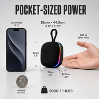 Haut-parleur Bluetooth sans fil portable d'extérieur avec poignée, basses profondes, compatible carte TF, prêt à être expédié