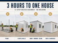 Unité de logement préfabriquée modulaire en kit pour chantier, conteneur d'hébergement pour travailleurs, vente en gros