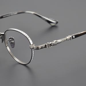 CH8073ハイエンドレトロ光学眼鏡絶妙な楕円形のデザイン処方屋外高級男性良質メガネフレーム - Product Image 4