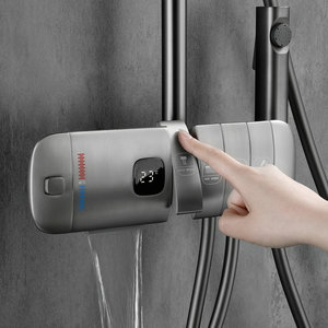 New Italy design gun metal grey color sistema termostatico per <span class=keywords><strong>doccia</strong></span> a pioggia da bagno con display della temperatura - Product Image 1