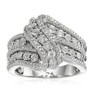 Anello da dito curvo da donna con design a linea semplice per uso quotidiano - Product Image 1