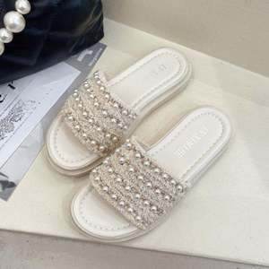 <span class=keywords><strong>Sandales</strong></span> pour femmes de créateur, pantoufles en cuir de luxe pour femmes, chaussures plates, <span class=keywords><strong>sandales</strong></span> <span class=keywords><strong>Oran</strong></span>, chaussures de fête, chaussures de mariage - Product Image 3