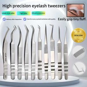 Pinzas para Extensión de Pestañas Pinky Leem, Marca Privada, Pinzas para Volumen de Pestañas, Punta de Fibra, Pinzas de 90 Grados para Técnicos de Pestañas - Product Image 5