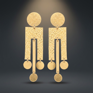 Pendientes de ónix clásicos hechos a mano en aleación, pendientes de moda para niños - Product Image 2