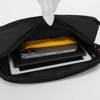 Sac de sport pour homme, sac de poitrine, léger, imperméable, personnalisable, extensible, multifonctionnel, en polyester, avec fermeture éclair, bandoulière croisée
