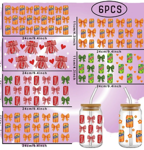 En Stock: Envoltorios para Vasos UV de 16oz, Pegatinas Personalizadas con Logotipo de Mascota, 6 Piezas, Lavables, Resistentes al Calor y al Agua, para Bebidas, Café, Calcomanías Personalizadas - Product Image 2