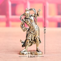 1 pièce Figurine de porte en laiton, style rétro, massif, objet ancien, décoration d'intérieur, figurine de thé de bureau, artisanat, ornement en cuivre