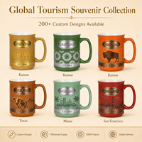 Tasses à café en céramique souvenir touristique de Kansas City, États-Unis, pour tasses à café en porcelaine, personnalisables OEM ODM, vente en gros