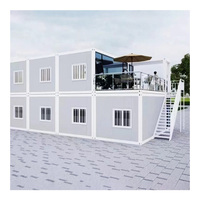 Maison mobile en conteneur de 20 pieds de style méditerranéen, construite en panneaux sandwich d'acier, pour bureau, dortoir, résidence