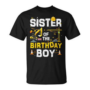 T-shirt sur le thème de la construction pour les enfants, pour la fête d'anniversaire de l'anniversaire de l'enfant - Product Image 2