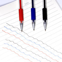 Vente en gros bon marché Stylo à bille neutre en plastique à encre gel Papeterie pour étudiants pour bureau 3 couleurs Stylo à tête de tube aiguille