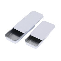 Mini boîte à bonbons en métal avec couvercle coulissant 10g 15g 20g, boîte rectangulaire vide en fer blanc de qualité alimentaire avec couvercle coulissant