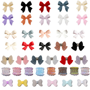 100 pièces/sac nœud papillon Nail Art décorations résine arc couleur pièces Mini nœud ruban Nail Art <span class=keywords><strong>strass</strong></span> ongles breloques déco pièces - Product Image 2