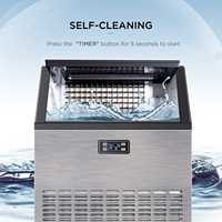 Hicon-máquina de hielo de alta eficiencia, máquina independiente comercial automática, compresor de 120 kg/24 h