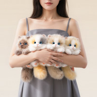 Pecking Bag Charm Plush Doll Cat Figurine Cute Sophisticated Minimalist Pendant AI Ma Shi Cotton Gift Box for Friends Besties