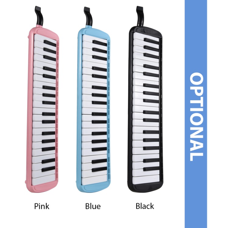 37-Key Melodica With Blowpipe & Bag - Blue, Beginner Wind Keyboard Instrument