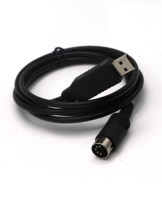 Alta calidad CH340C chip DIN 5PIN macho/hembra a Serial RS232 USB teclado convertidor adaptador recto a través del cable de conexión