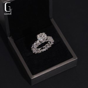 Anel de Moissanite Redondo de Alta Qualidade VVS D em Prata Esterlina 925 para Mulheres, Anel Hiphop Iced Out, Passa no Teste de Diamante - Product Image 5