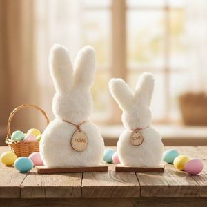 Ensemble de jouets en peluche Lapin de Pâques transfrontalier, mignon et populaire, lot de deux pièces - Product Image 2
