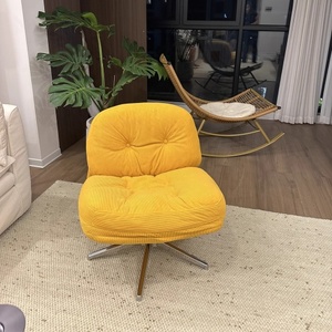 Sillón Giratorio Moderno de Tela, Sillón Mediano, Sillón Individual Giratorio Informal para el Hogar y Apartamento - Product Image 2