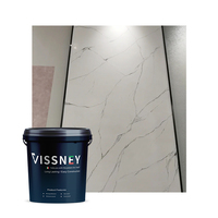 Revêtement liquide acrylique en stuc de marbre écologique Vissney, plâtre Marmorino poli