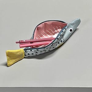 고품질 외관 활 모양의 연필 케이스 학생 문구 소녀 간단한 메이크업 가방 연필 상자 문구 상자 - Product Image 2