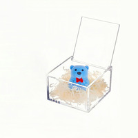 Boîte Cadeau Moderne en Acrylique Transparent sur Mesure avec Couvercle Rabattable, Boîte de Rangement Rectangulaire Multifonction pour Bijoux, Bonbons et Emballage de Détail