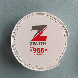 New Arrival Pu Leather Cup Coaster Screen Printed Pu Leather Coaster Promotional Pu Coaster
