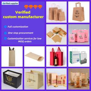 Wholesale <b>Luxury</b> Craft <b>Gift</b> Brown White Sac En Papier Cheap Coffee <b>Bag</b> Recycled Printed Branded Packaging Custom Kraft Paper <b>Bag</b> - Product Image 5