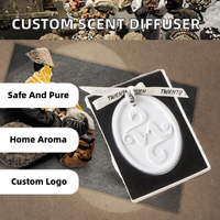Diffuseur de parfum d'ambiance personnalisé en céramique suspendu pour armoire et voiture, avec logo, parfum d'intérieur, gypse aromatique, diffuseur à bâtonnets d'huiles essentielles