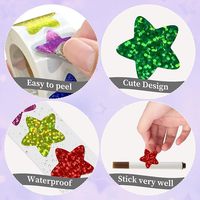 Autocollants étoiles en vinyle en gros pour fabricants, mini-étiquettes décoratives pour loisirs créatifs, cadeaux de festival, décorations, récompenses éducatives