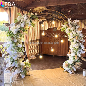 Arco de Metal Dorado Redondo para Eventos y Fiestas LEDA, Soporte para Colgar Flores, Arco de Hierro para Bodas - Product Image 1