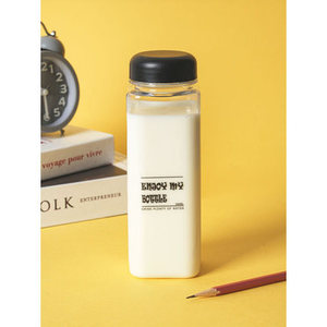 500ml di base bottiglia di acqua quadrata nera con corda diretta per bere lavastoviglie personalizzabile per il ritorno a scuola - Product Image 1