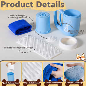 Vaso portátil personalizado para lavar patas de mascotas, semiautomático, limpiador de patas de perro, máquina de lavado de patas de perro - Product Image 3