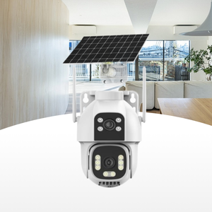 Aov 4mp Dubbele Lens Beveiligingscamera 4G Simkaart Kleurrijke Zonne-Batterij Aangedreven Full-Time Tweerichtings Audio <span class=keywords><strong>Motion</strong></span> Pan-Tilt - Product Image 5