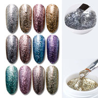 Gel Polish LED UV 15ml 8G, haute viscosité, super brillant, paillettes platine, japonais, marque privée, professionnel pour ongles