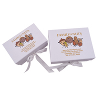 Boîtes cadeaux pliantes de luxe, nouveau style, haut de gamme, écologiques, pour noix, avec finition mate, design personnalisé, en carton blanc recyclable