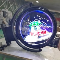 Affichage de ventilateur 3D holographique, écran LED couleur pleine, publicité dynamique en façade de magasin, écran résistant à l'eau en acier inoxydable