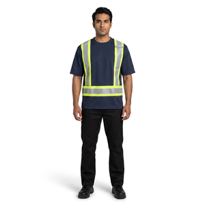 Hi Vis T-shirt Short Sleeve Men's Reflective Tape Shirts Security <b>Work</b>-<b>wear</b> Hi Vis <b>Winter</b> <b>Wear</b> T Shirts <b>Work</b>-<b>wear</b> - Product Image 1
